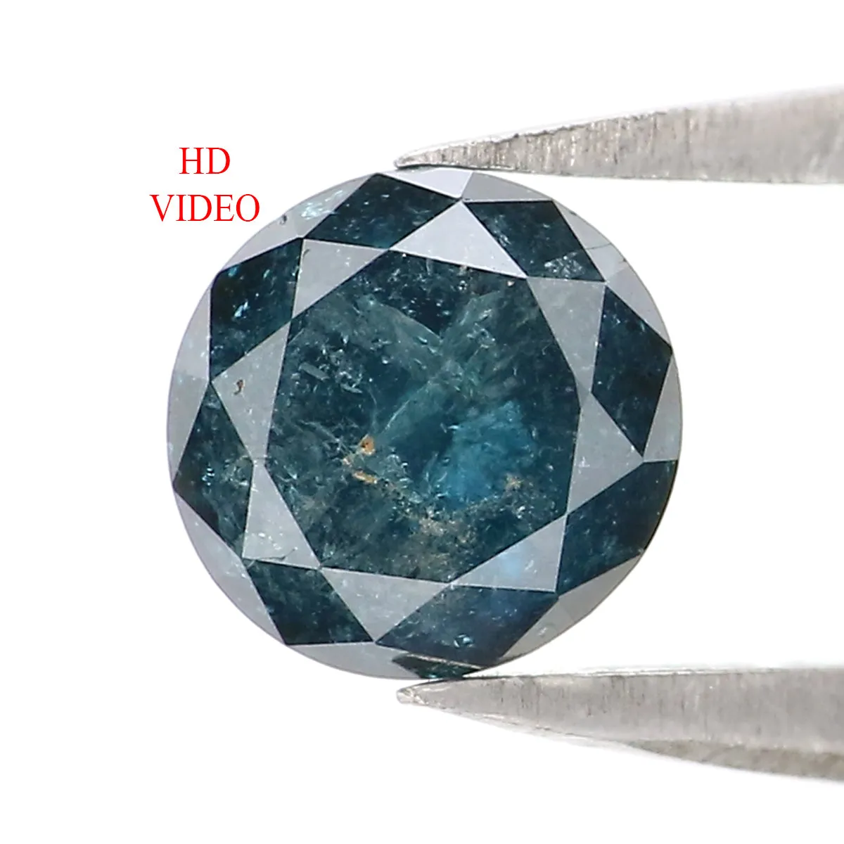 0.81 Ct Natural Loose Round Shape Diamond Blue Color Round Cut Diamond 5.50 MM Natural Loose Blue Diamond Round Brilliant Cut Di