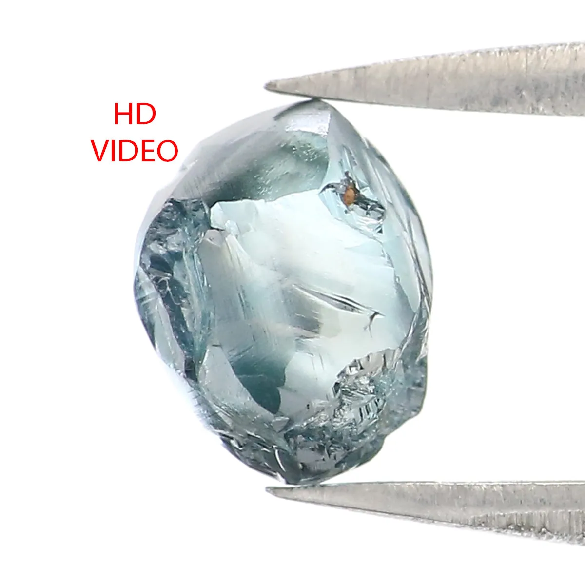 1.36 CT Natural Loose Rough Shape Diamond Blue Color Rough Cut Diamond 6.30 MM Natural Loose Blue Diamond Rough Irregular Cut Di