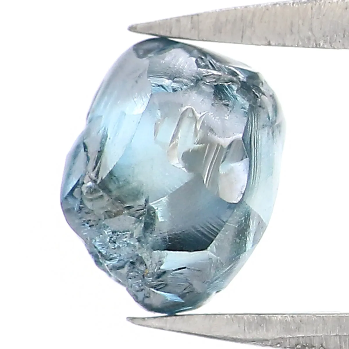 1.36 CT Natural Loose Rough Shape Diamond Blue Color Rough Cut Diamond 6.30 MM Natural Loose Blue Diamond Rough Irregular Cut Di