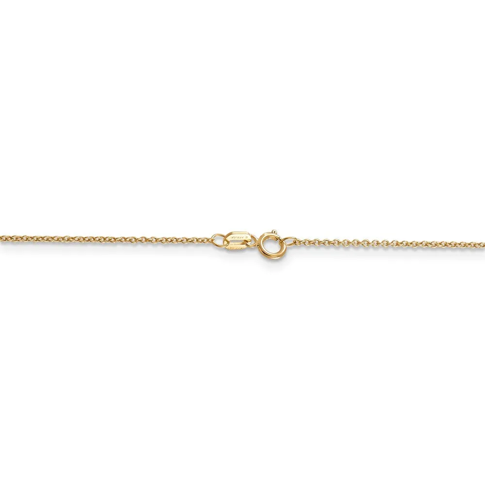 14k Yellow Gold Bowling Pins and Ball Necklace