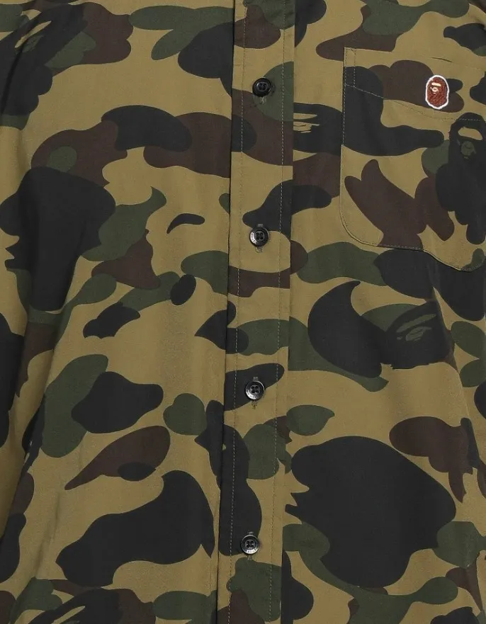 A BATHING APE  |Camouflage Long Sleeves Logo Shirts