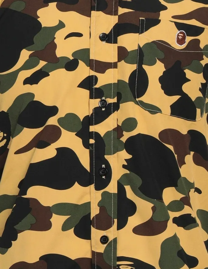 A BATHING APE  |Camouflage Long Sleeves Logo Shirts