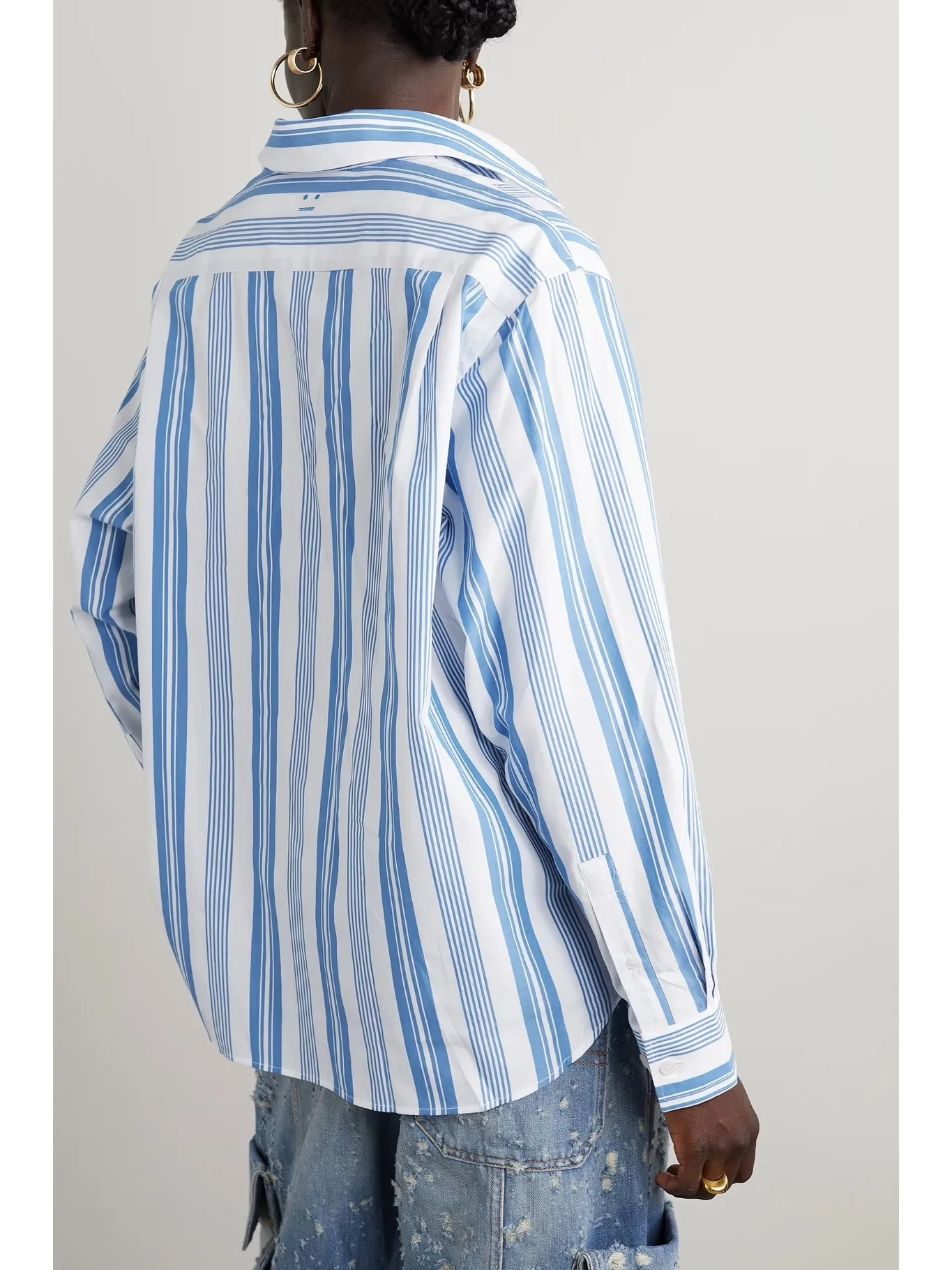 Acne Studios  |Stripes Unisex Long Sleeves Cotton Shirts & Blouses