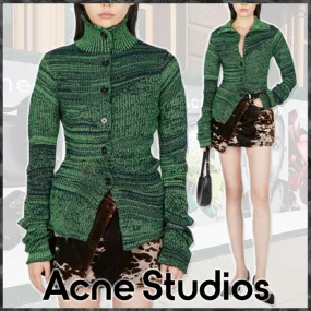 Acne Studios  |Wool Nylon Street Style Long Sleeves Cardigans