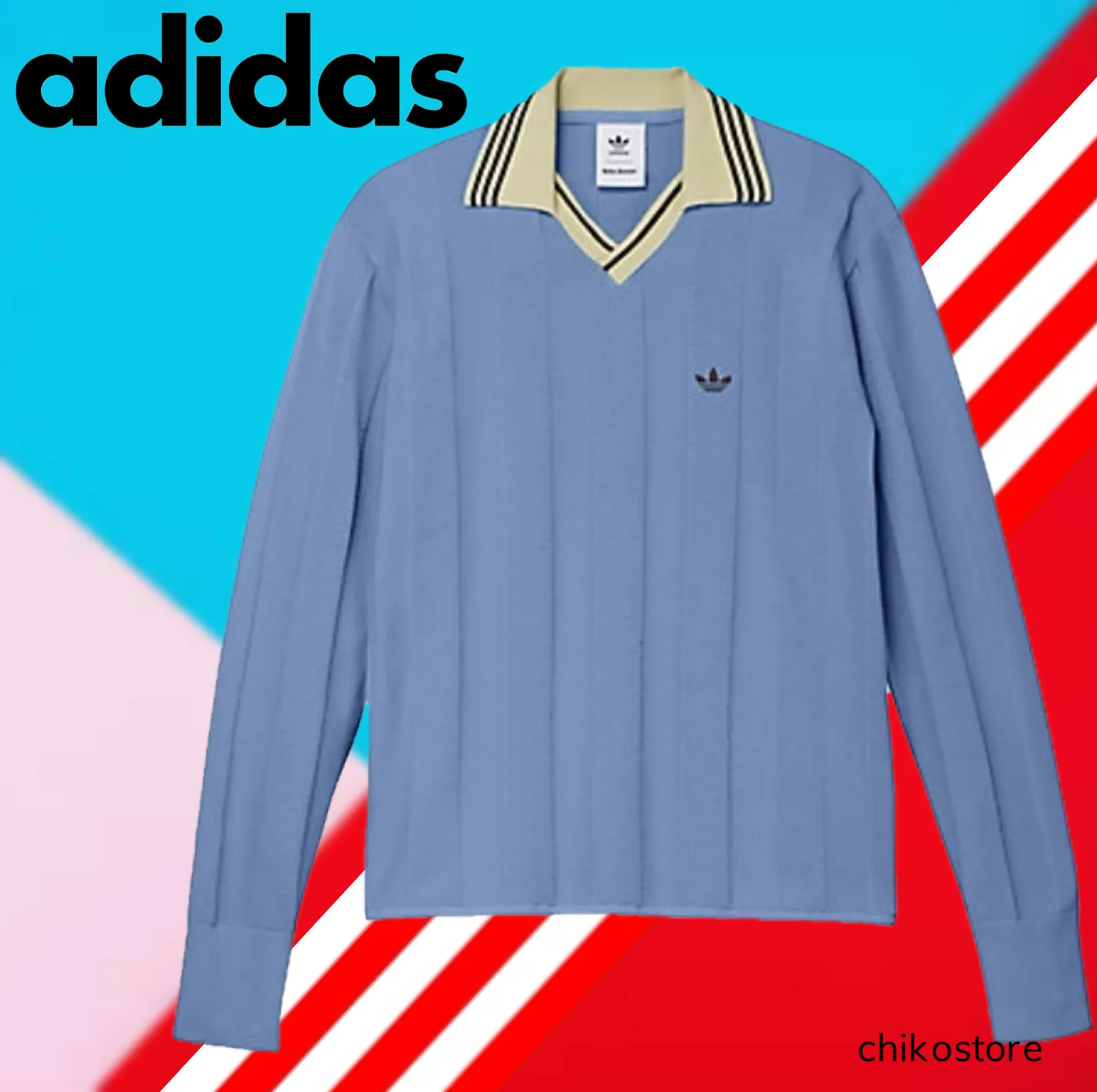 adidas  |Unisex Collaboration Long Sleeves Logo Skater Style Shirts