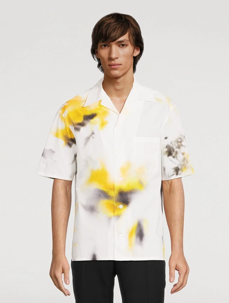 ALEXANDER MCQUEEN Obscured Flower Bowling Shirt