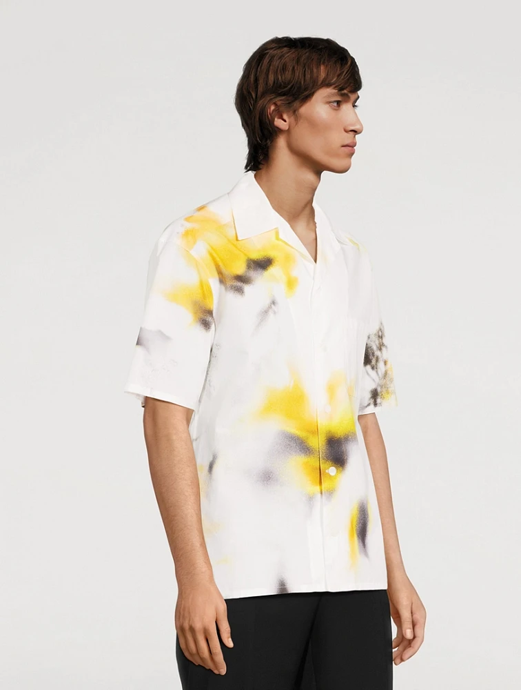 ALEXANDER MCQUEEN Obscured Flower Bowling Shirt