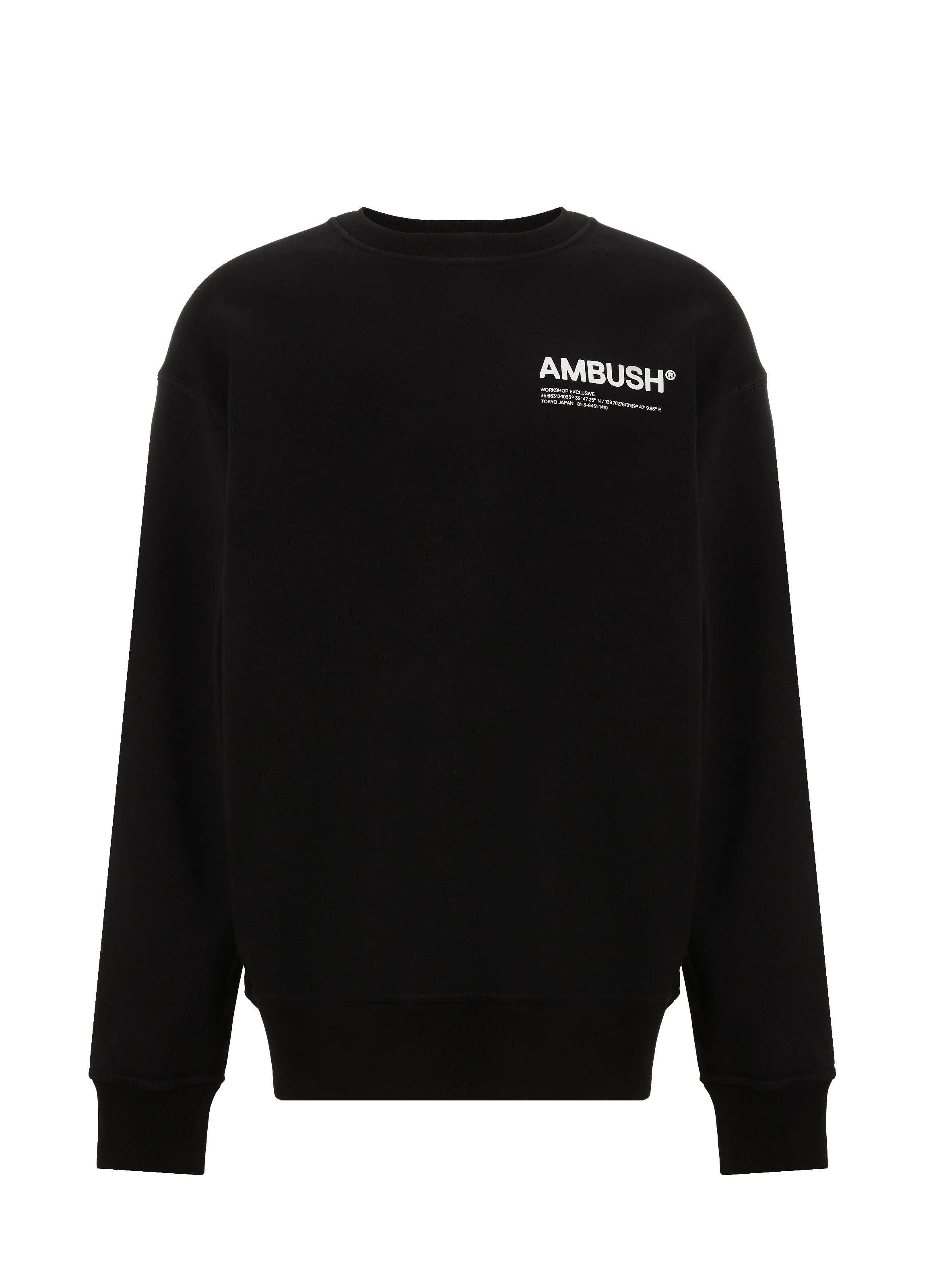 AMBUSH  |Crew Neck Long Sleeves Plain Cotton Logo Sweatshirts