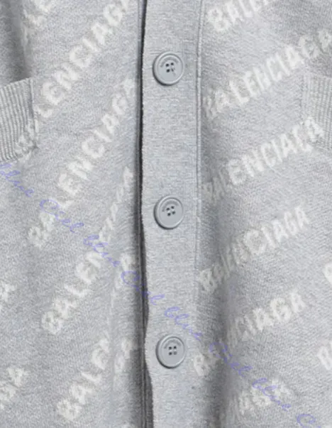 BALENCIAGA  |Casual Style Wool Long Sleeves Cotton Office Style Logo