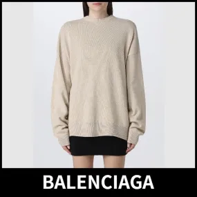 BALENCIAGA  |Long Sleeves Logo V-neck & Crew neck