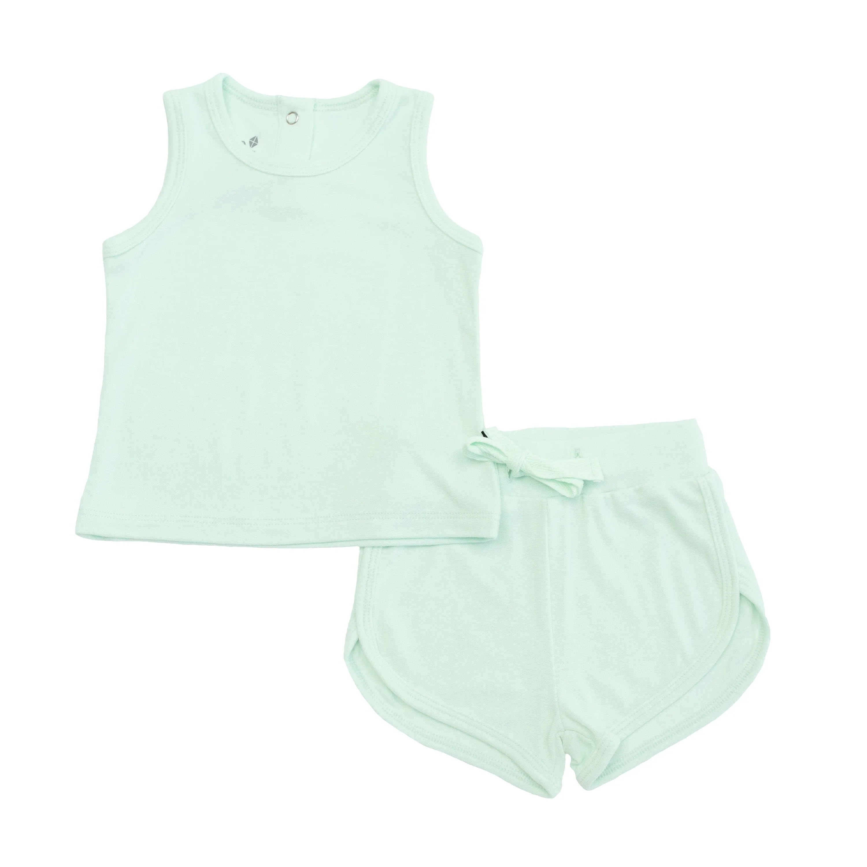 Bamboo Jersey Tank Jogger Set in Mint