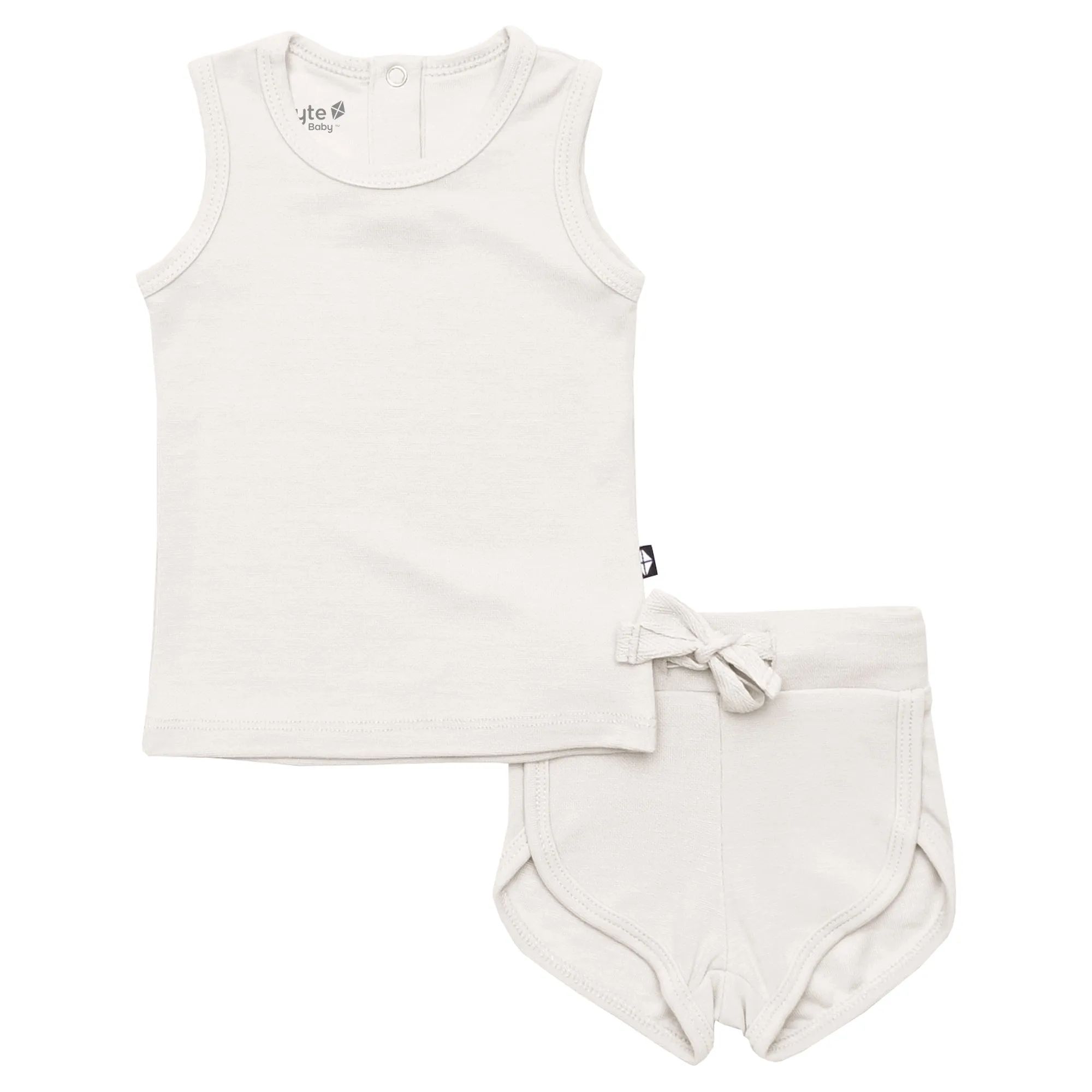 Bamboo Jersey Tank Jogger Set in Oat