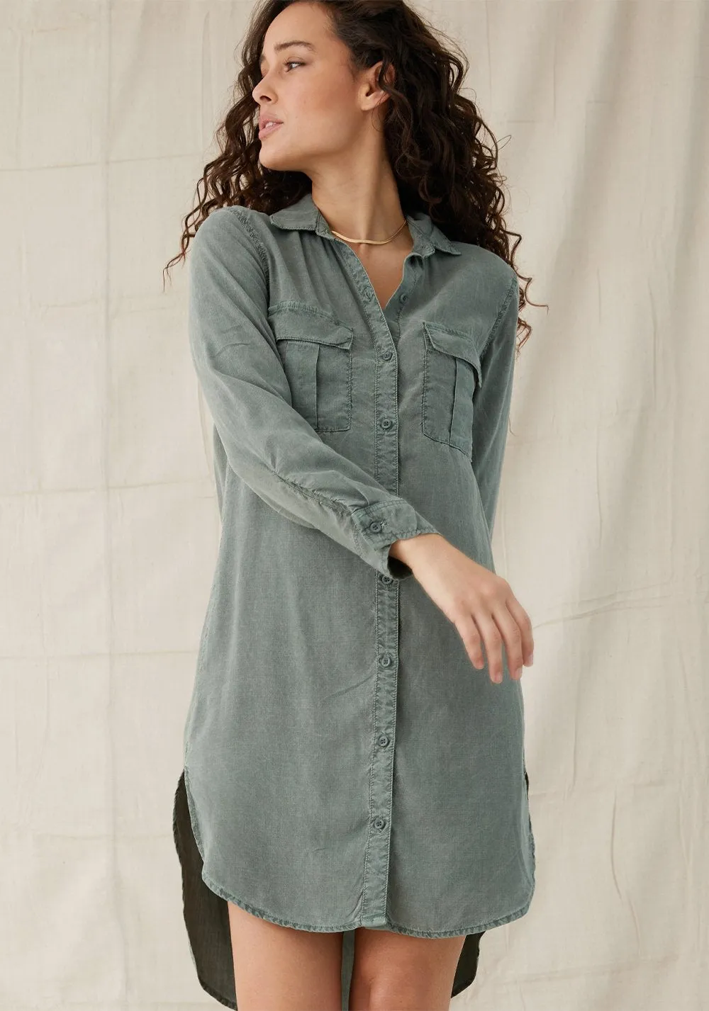 Bella Dahl - Two Pocket Shirt Dress - Vintage Ivy