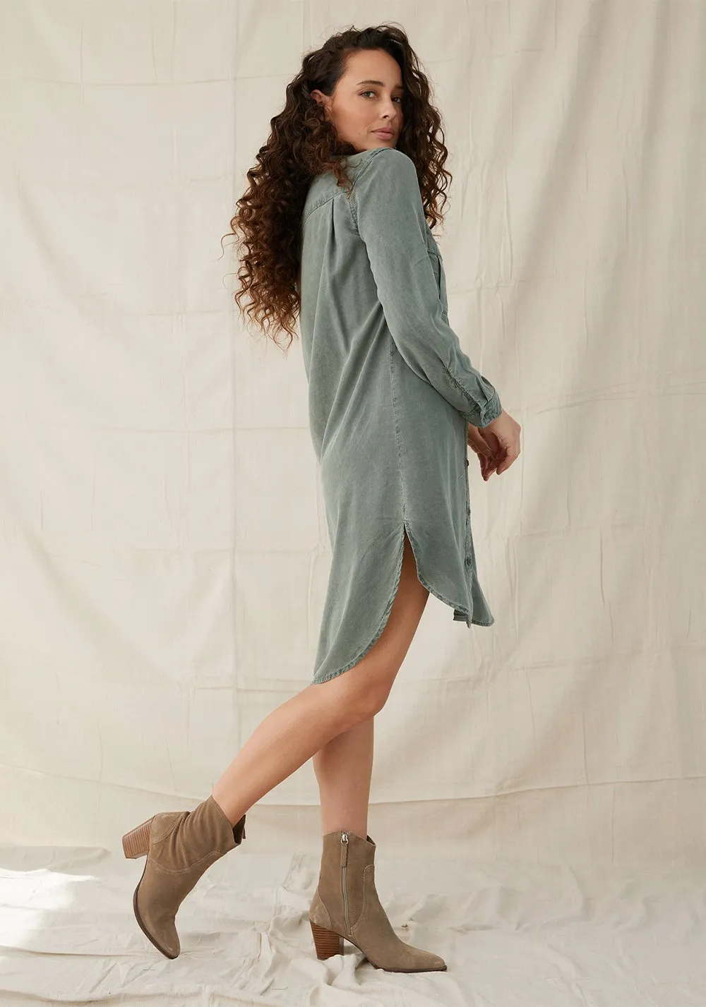 Bella Dahl - Two Pocket Shirt Dress - Vintage Ivy