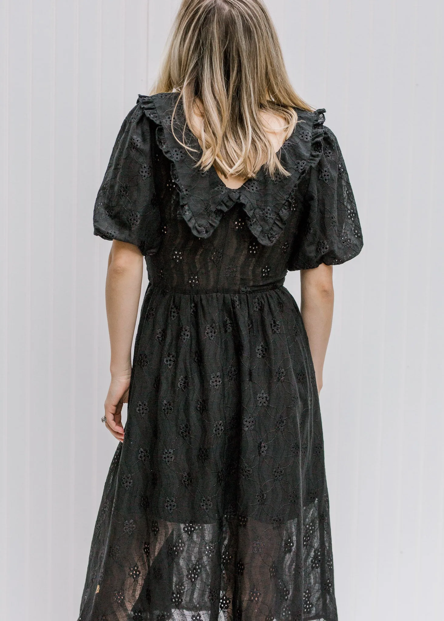 Black Vintage Linen Dress