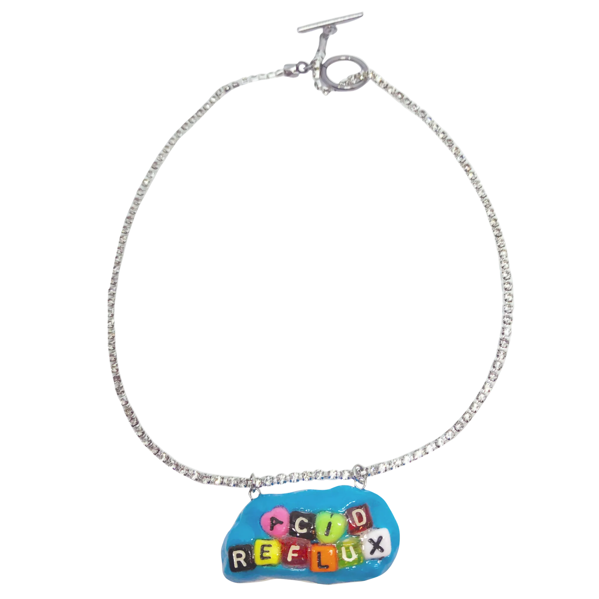 Blue Acid Reflux Charm Necklace