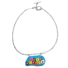 Blue Acid Reflux Charm Necklace