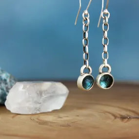 Blue Topaz Earrings - Looking Glass Earrings