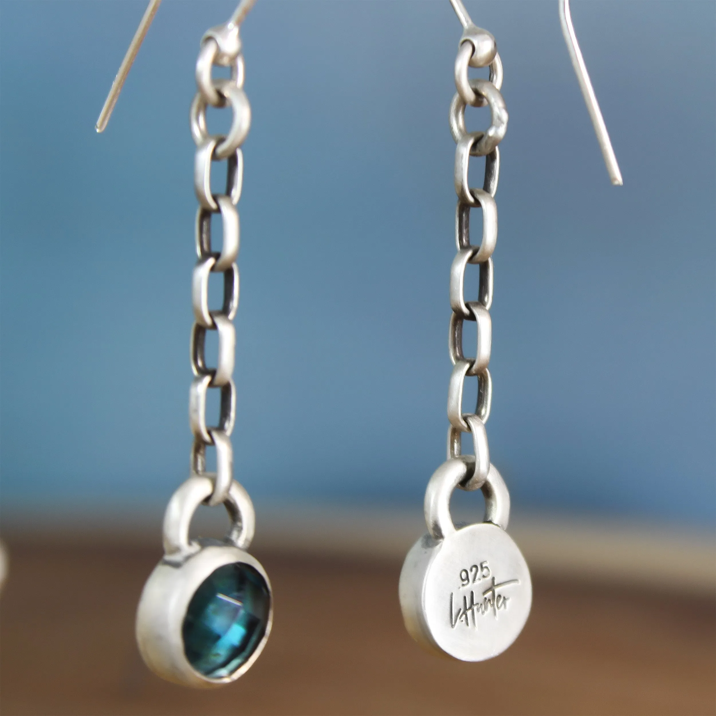 Blue Topaz Earrings - Looking Glass Earrings