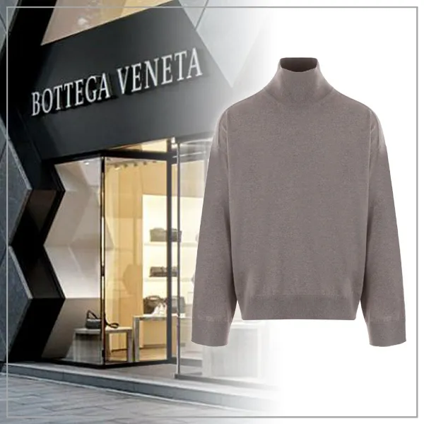 BOTTEGA VENETA  |Wool Long Sleeves Plain Sweaters