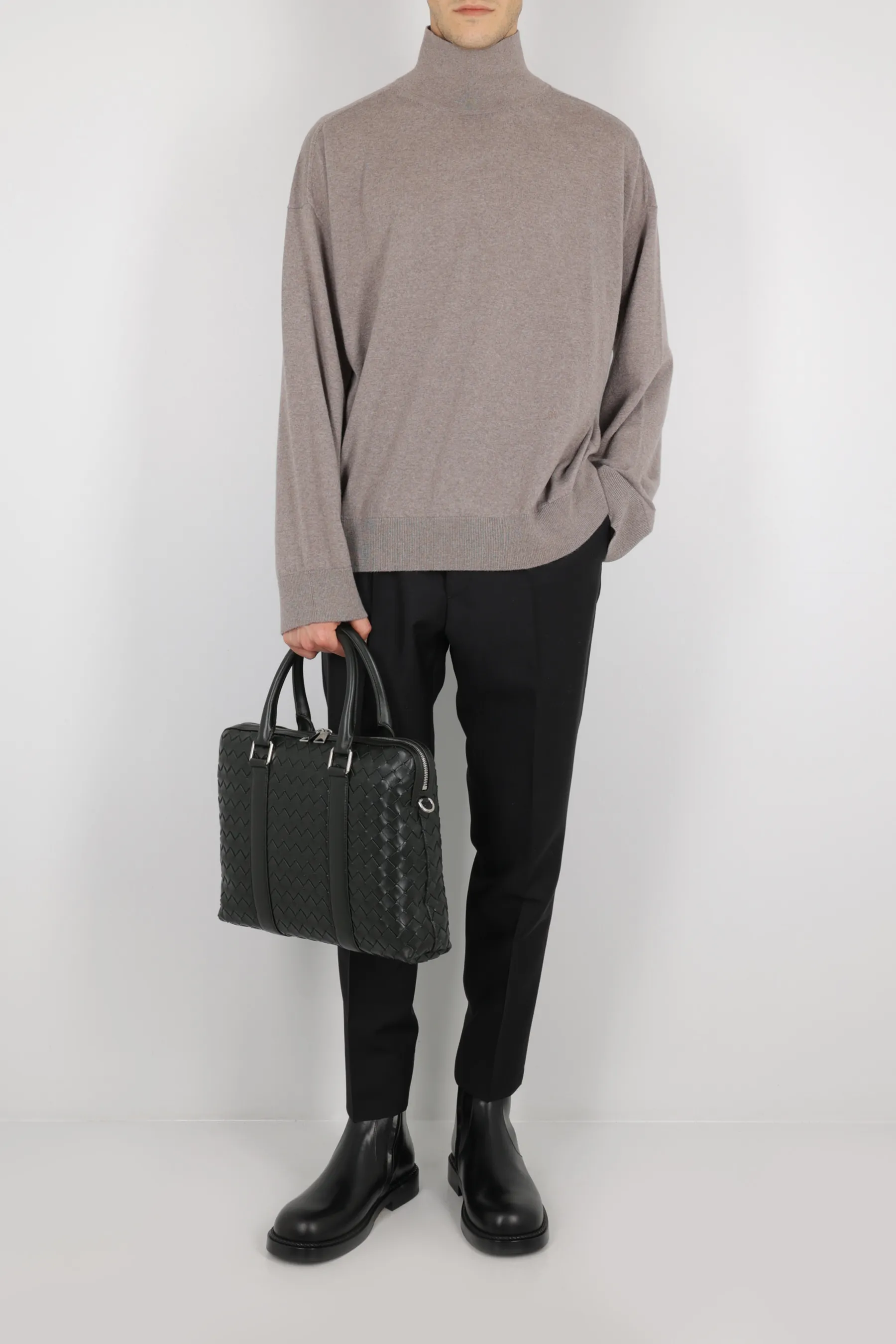 BOTTEGA VENETA  |Wool Long Sleeves Plain Sweaters