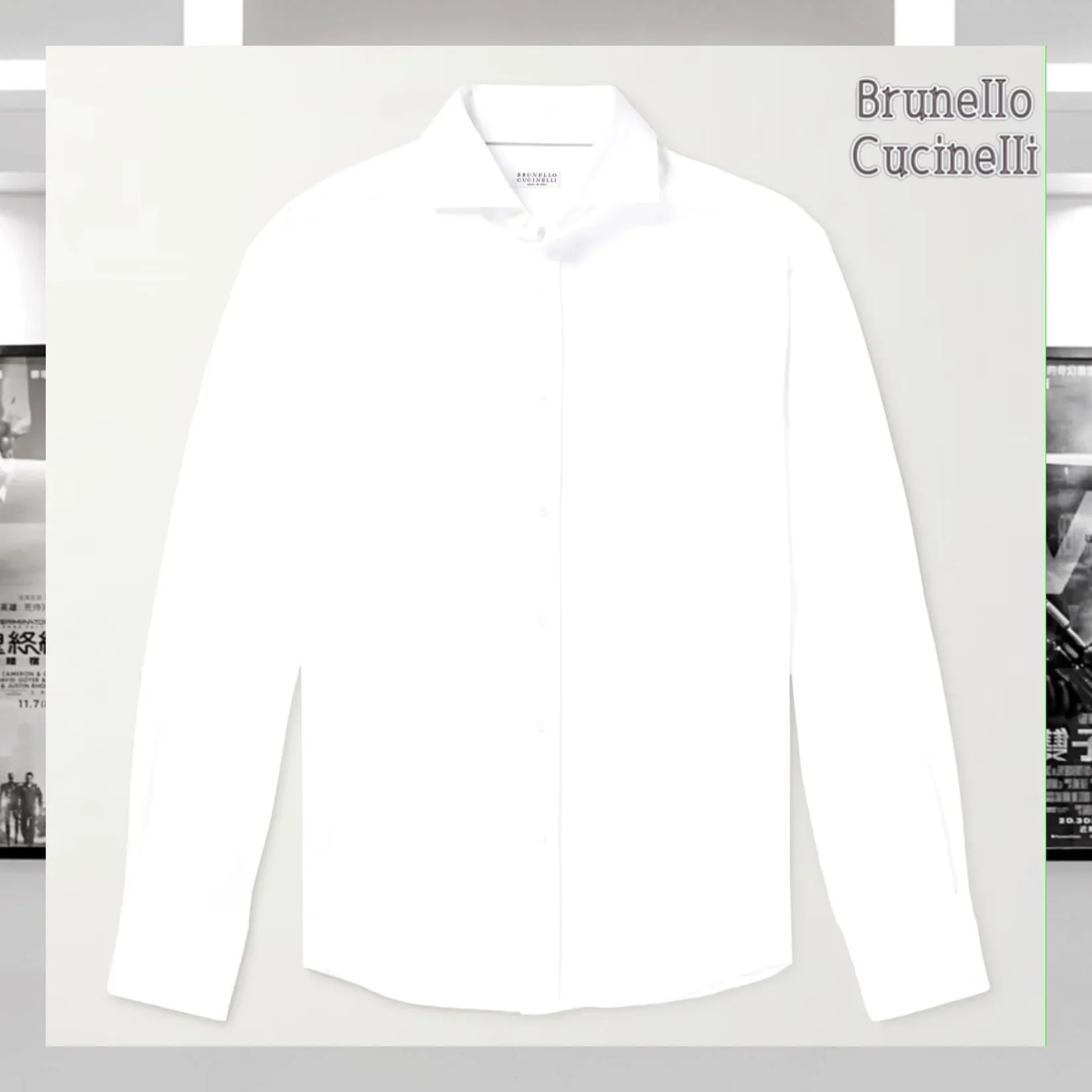 BRUNELLO CUCINELLI  |Long Sleeves Cotton Bridal Front Button Shirts