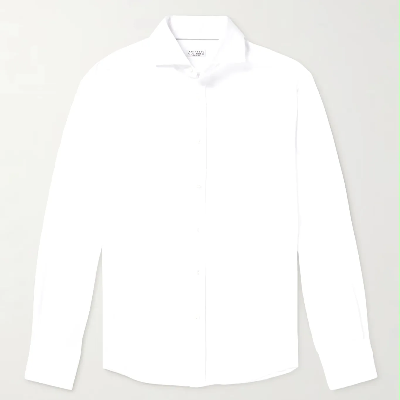 BRUNELLO CUCINELLI  |Long Sleeves Cotton Bridal Front Button Shirts