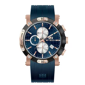 BTECH Men's Atelier Blue Rose Gold Men Watch BT-AT-632-04