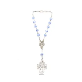 Car Rosary Korean Crystal (Light Blue/Maroon/Red/White/Black/Blue)