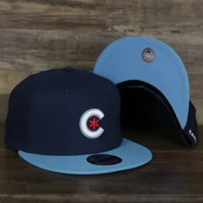 Chicago Cubs MLB City Connect 2021 On-Field 9Fifty Blue Bottom Snapback | Navy Blue