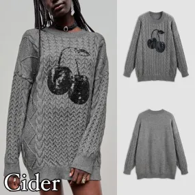 Cider  |Long Sleeves Oversized V-neck & Crew neck