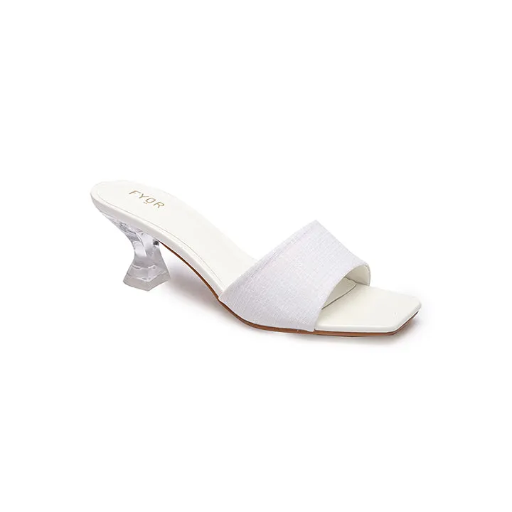 Clear Mid Heel Mule HL 113