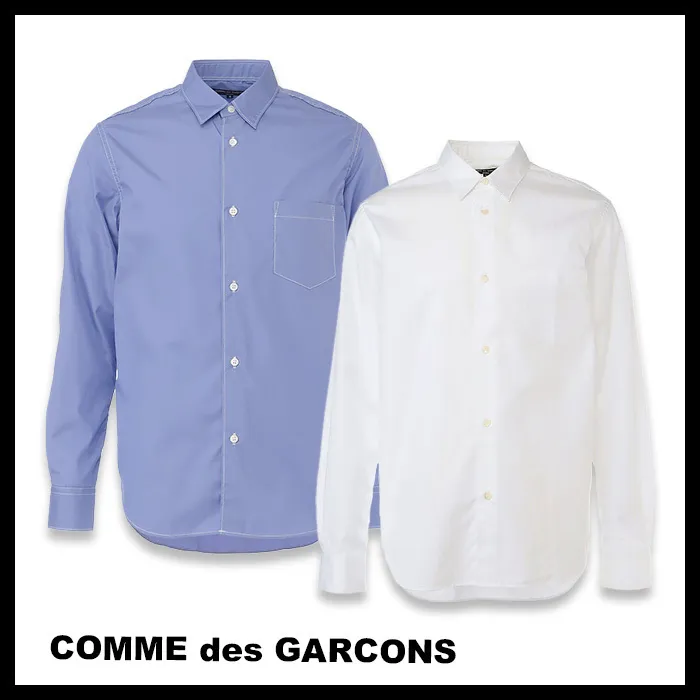 COMME des GARCONS  |Long Sleeves Plain Cotton Designers Shirts