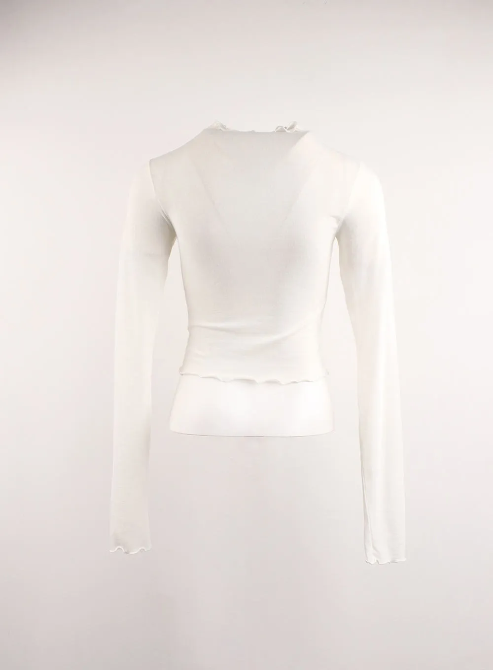 Contrasting Binding Turtleneck Long Sleeve Top CJ415