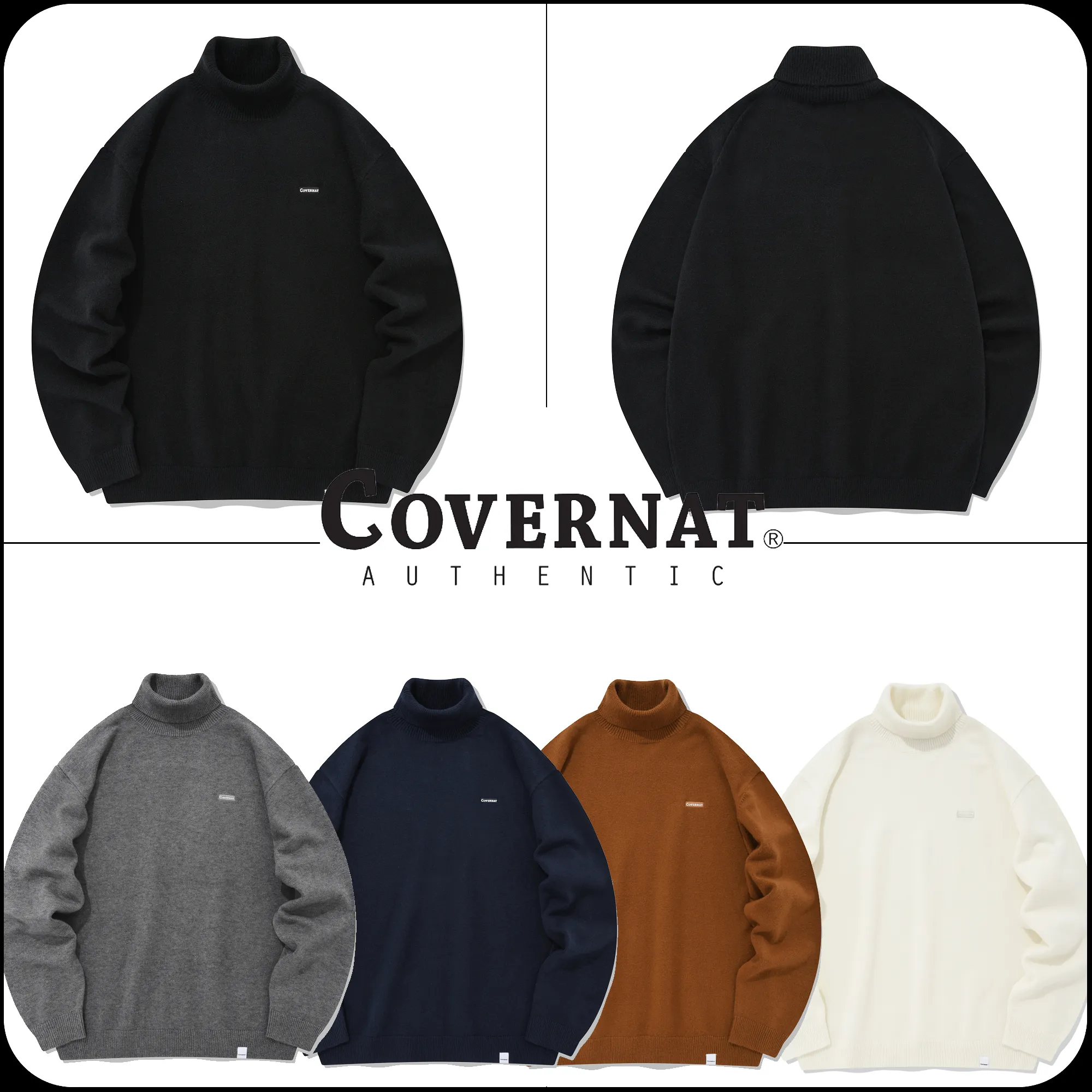 COVERNAT  |[COVERNAT]★Basic Soft Turtleneck Knit