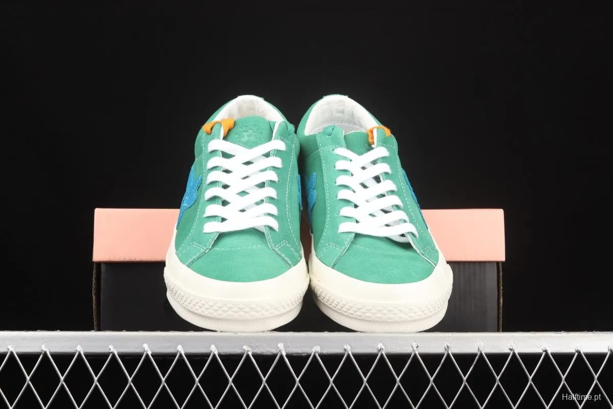 Creator x Converse One Star Ox Golf Le Fleur TTC co-signed green floret 2.0 suede low upper shoes 160322C