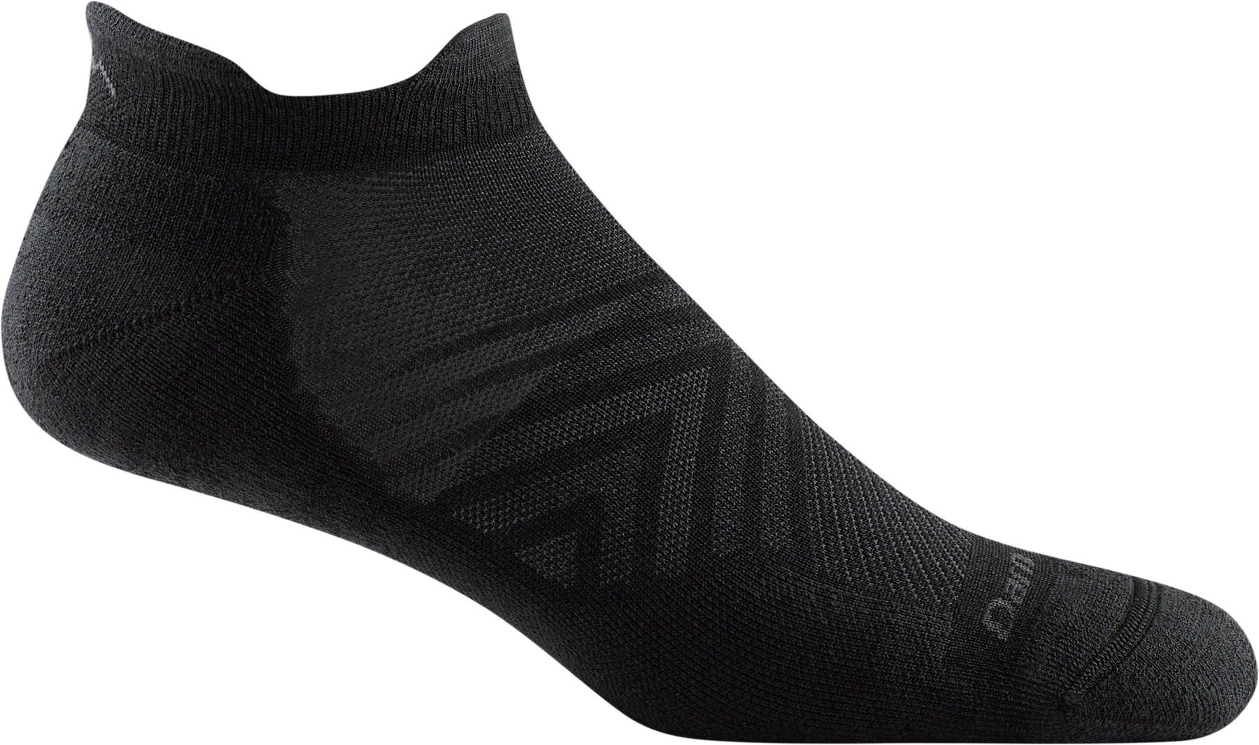 Darn Tough Mens Run No Show Tab Ultra-Lightweight Running Socks- Black