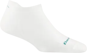 Darn Tough Womens Run No Show Tab Ultra Lightweight Running Socks- White