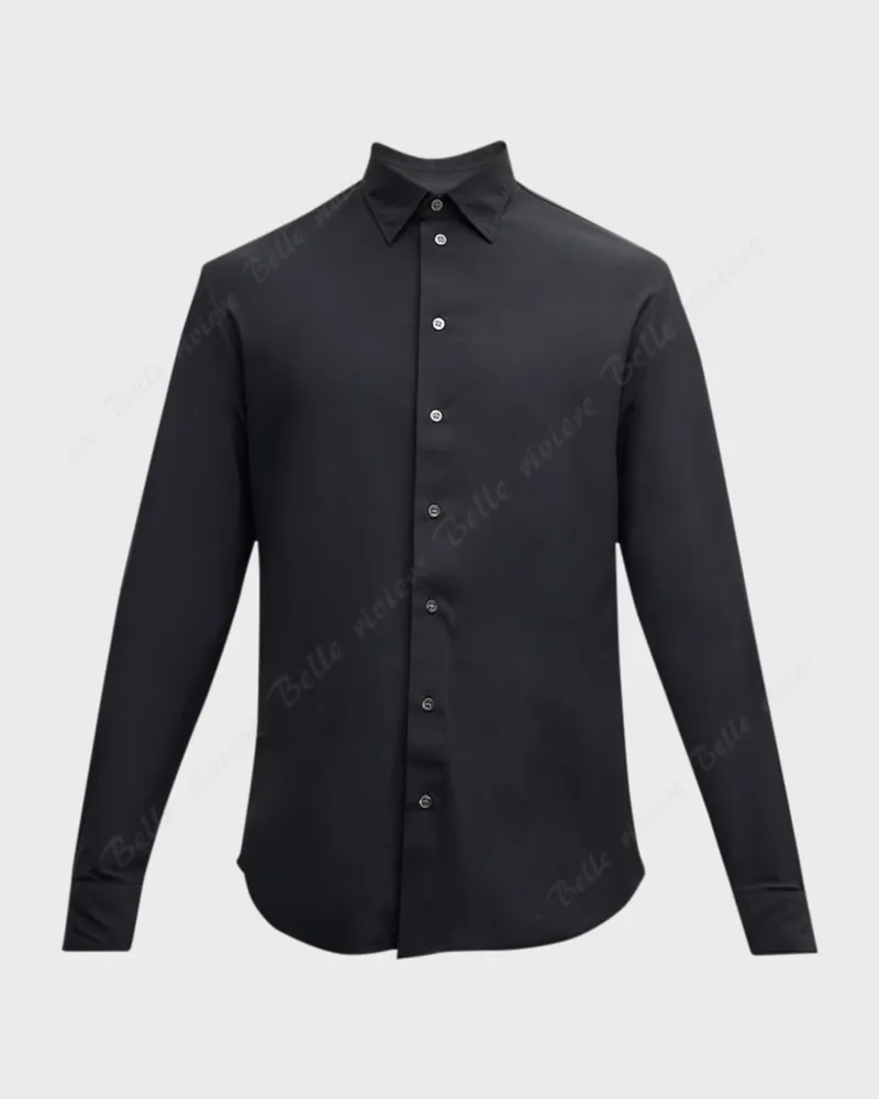 EMPORIO ARMANI  |Nylon Long Sleeves Plain Shirts