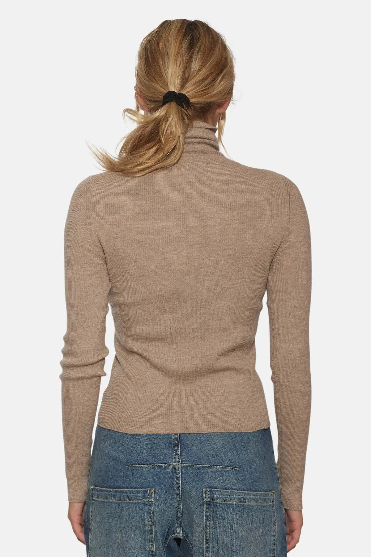 Eva Cashmere Turtleneck Sweater - Mink