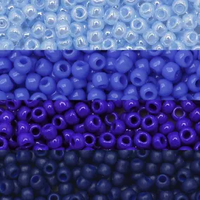 Exclusive Beadaholique Designer Palette, Toho Seed Bead Mix, Round 11/0, Ombre Blue (4 Color Set)