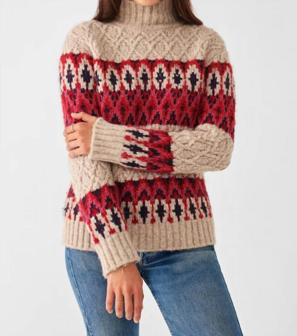 Faherty - Frost Fairisle Turtleneck Sweater