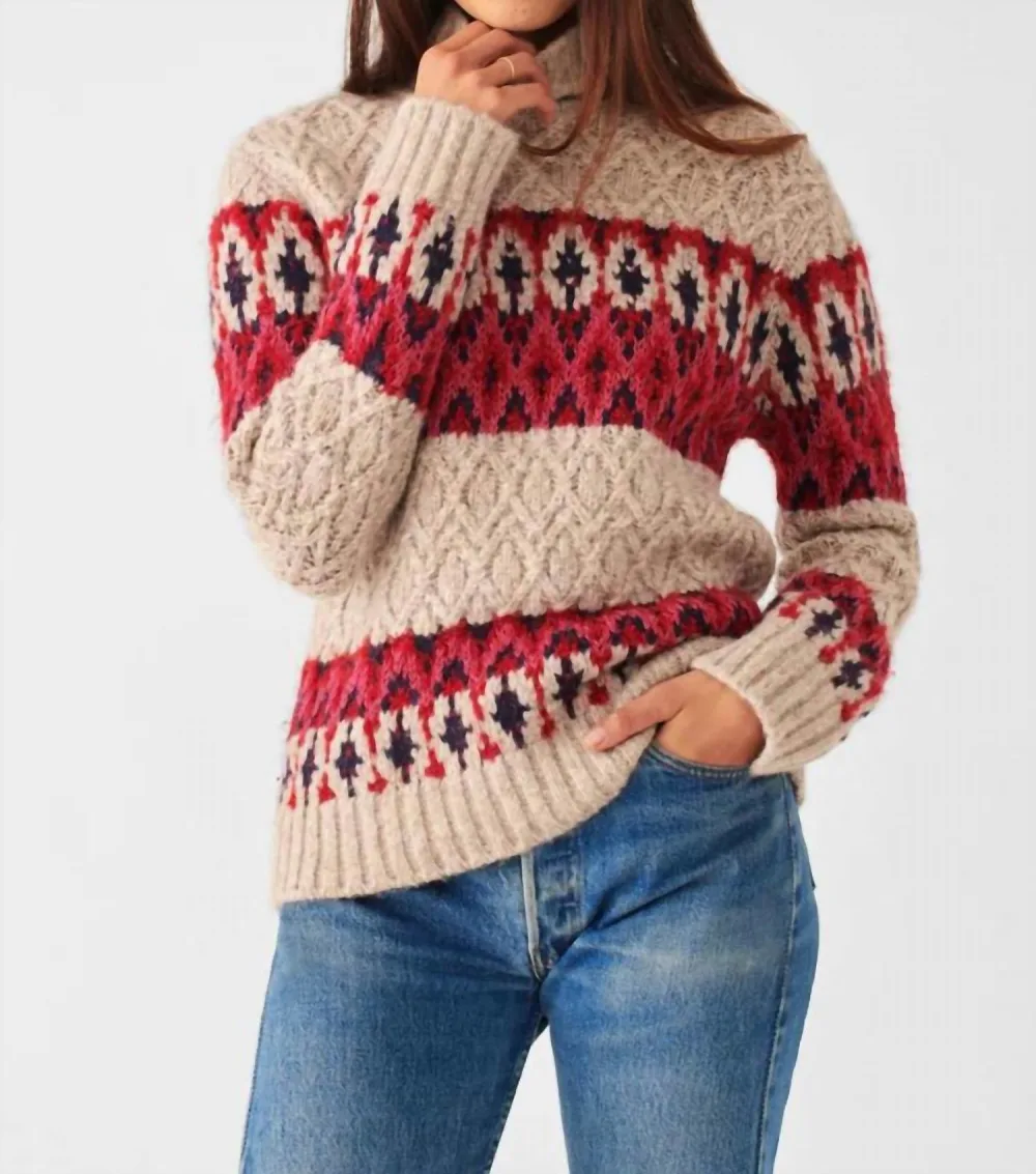 Faherty - Frost Fairisle Turtleneck Sweater