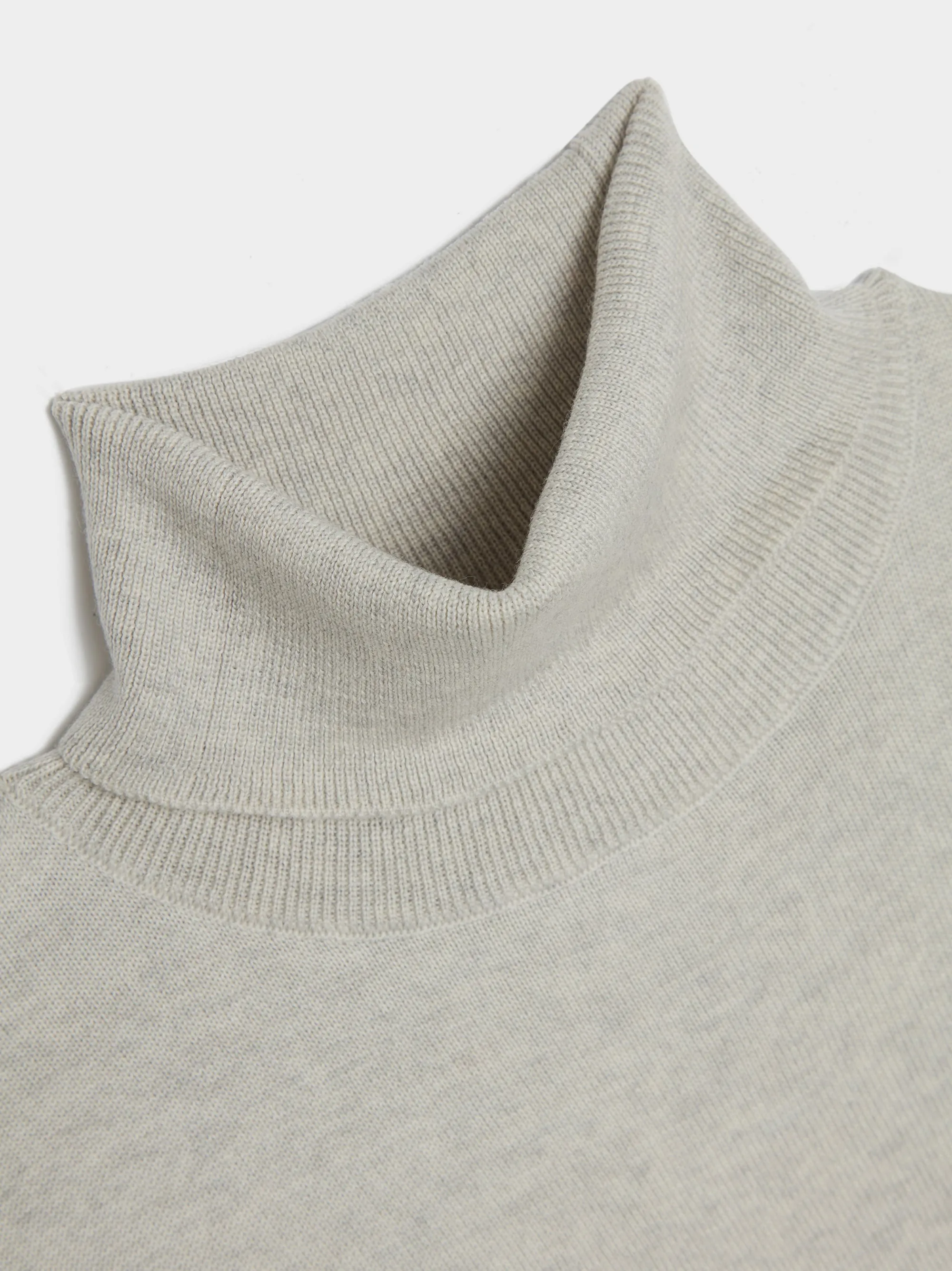 Fox Head Patch Regular Turtleneck, Light Grey Melange