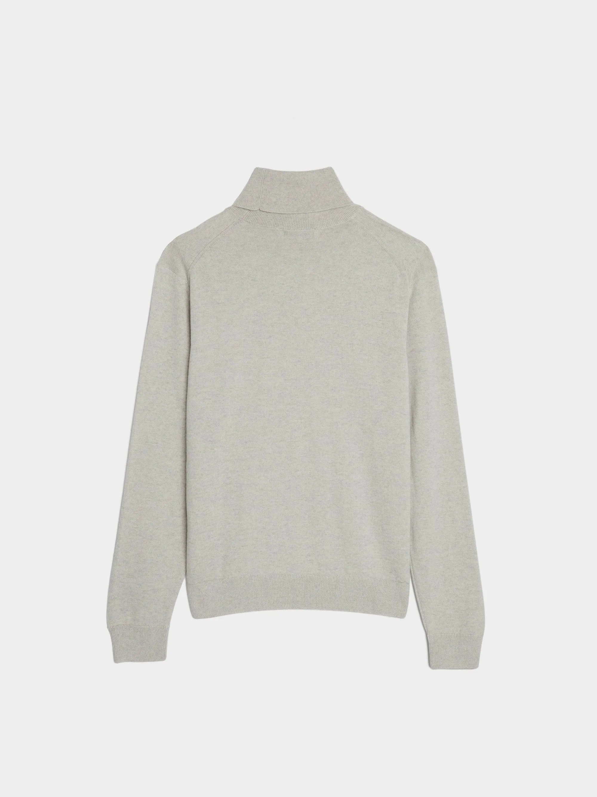 Fox Head Patch Regular Turtleneck, Light Grey Melange