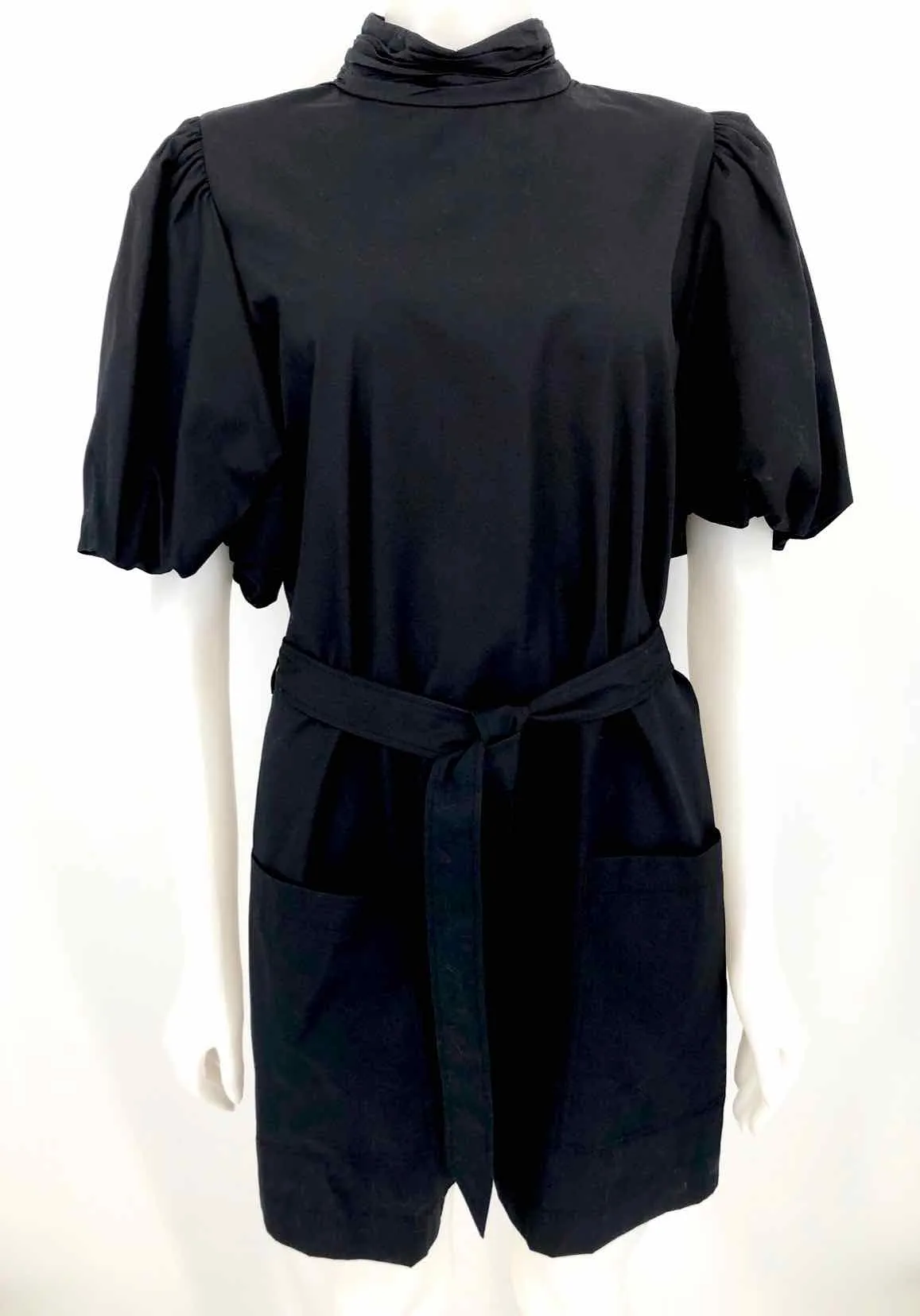 FRAME Black Puff Sleeves Turtleneck Size LARGE  (L) Dress