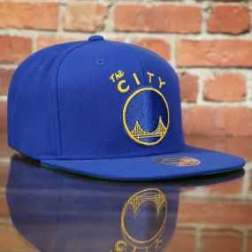 Golden State Warriors The City Logo Adjustable Snapback with Green Under visor | Blue OSFM