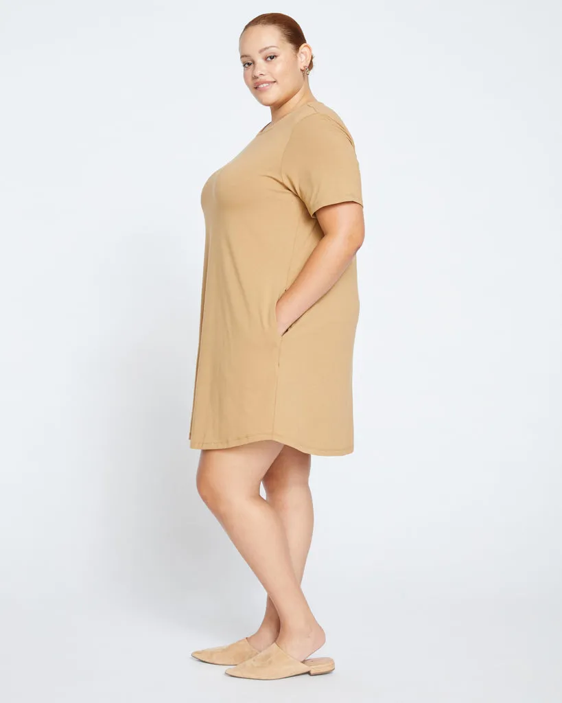 Halie T-Shirt Dress - Vintage Khaki