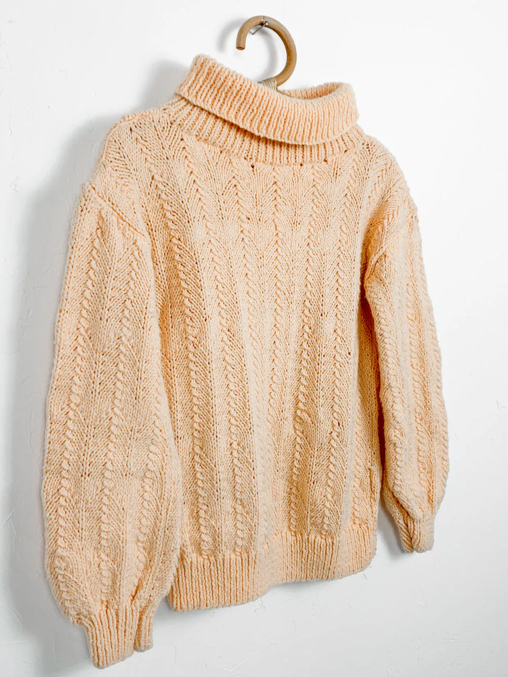 Handmade by Hazel Pale Apricot Knit Turtleneck