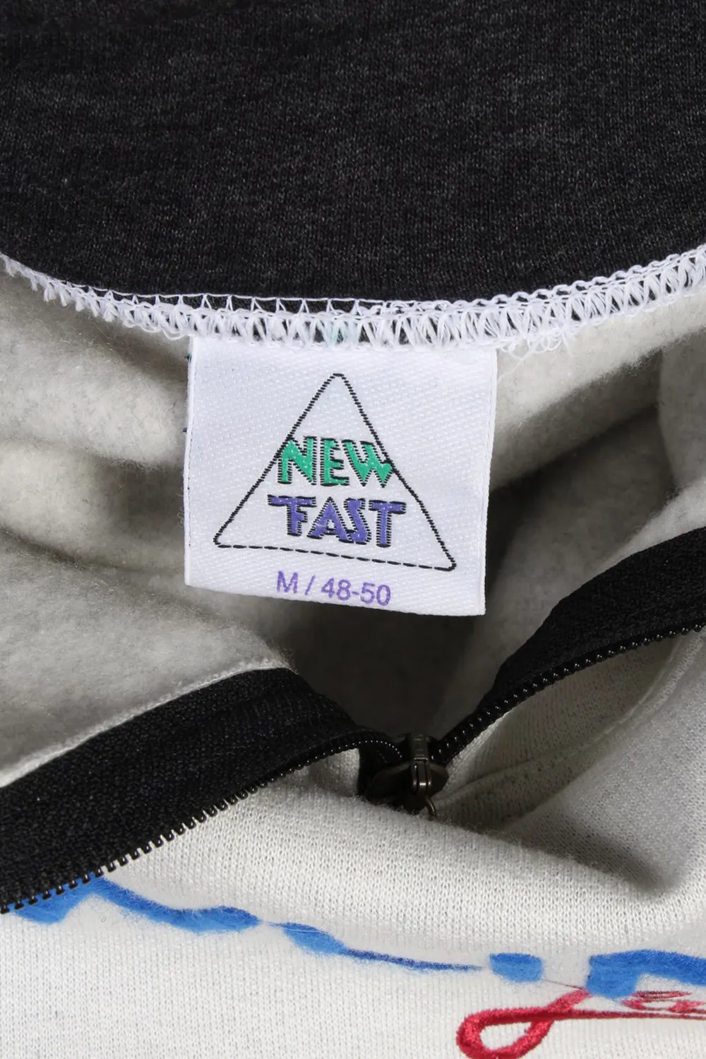 High Neck Sweatshirt 90s New Fast Bowling White M - Pepper Tree London